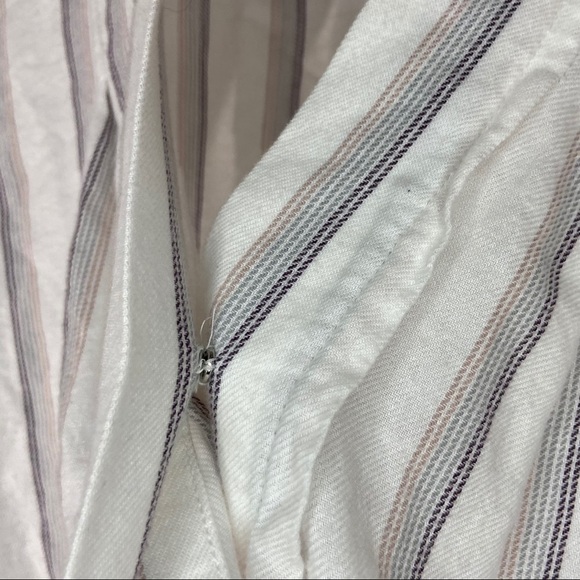 Loft Long Sleeve Striped Crossed Front Blouse XS - Picture 5 of 5